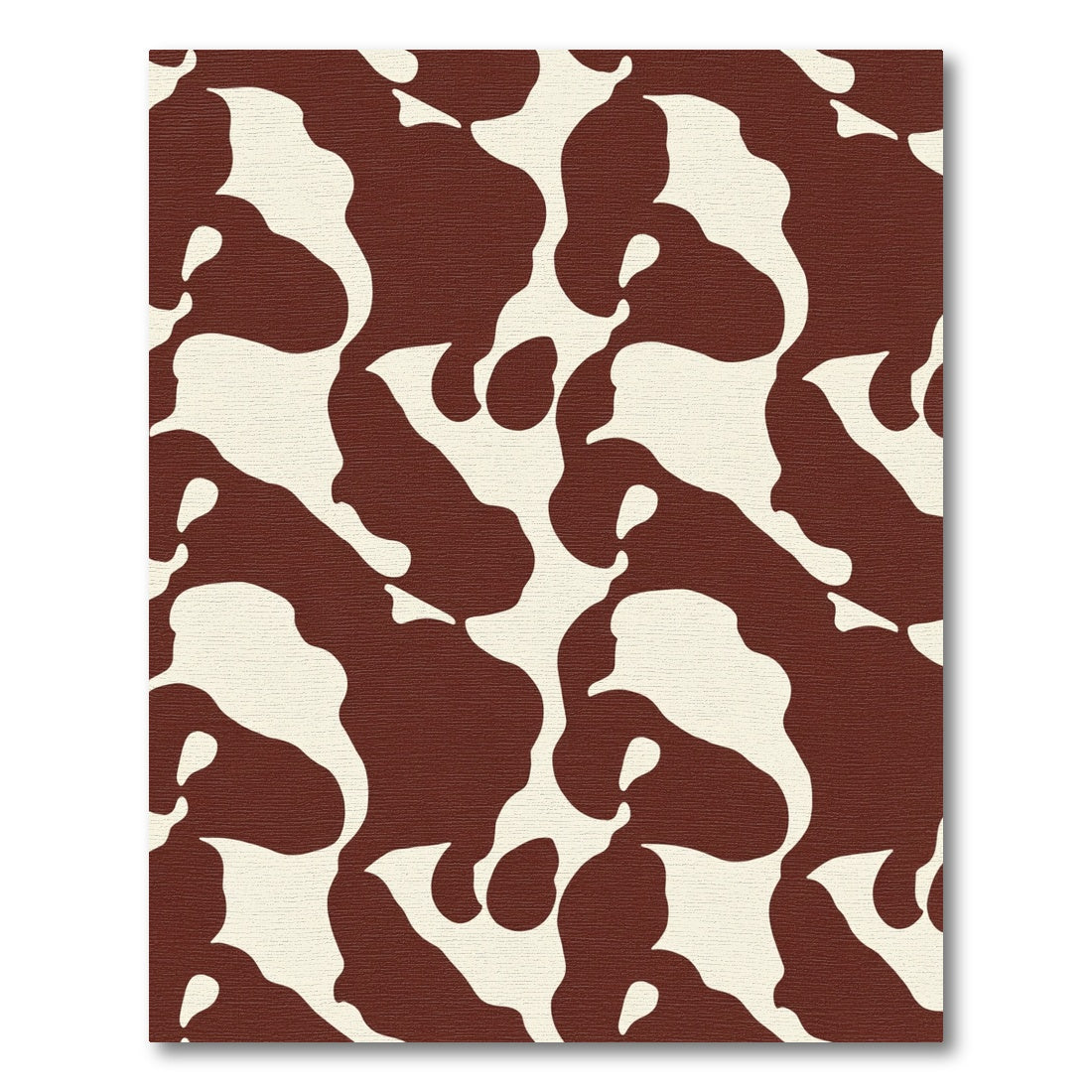 Brown Cream Cow Spot Abstract Rug
