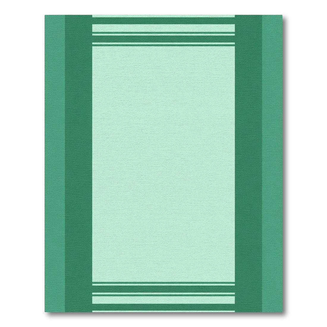 Seafoam Green Striped Border Rug