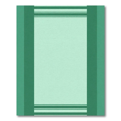 Seafoam Green Striped Border Rug