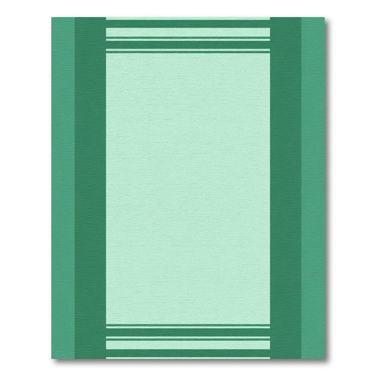 Seafoam Green Striped Border Rug