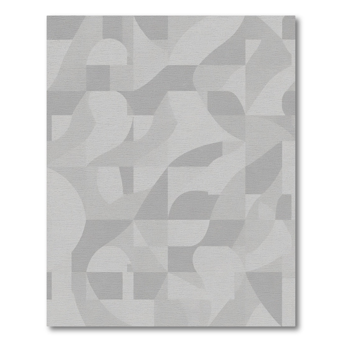 Monochromatic Subtle Geometric Swirl Rug