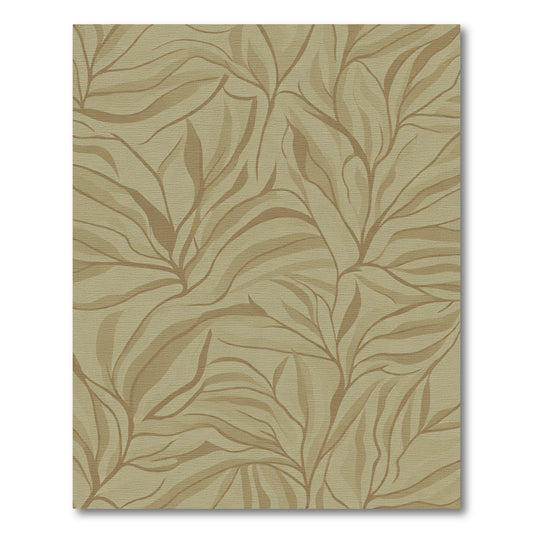 Earthy Tan Abstract Branching Flora Rug