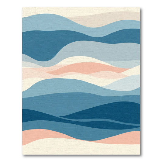 Oceanic Waves Abstract Landscape Rug