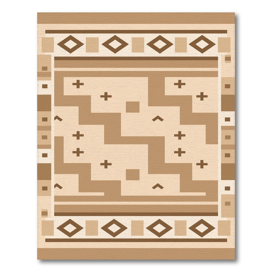 Southwestern Geometric Brown No. 2 Area Rug