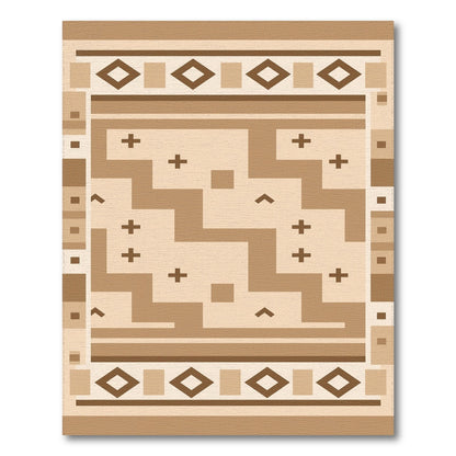 Southwestern Geometric Brown No. 2 Area Rug