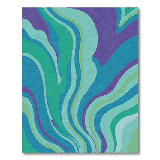Oceanic Swirl Blue Green Purple Rug
