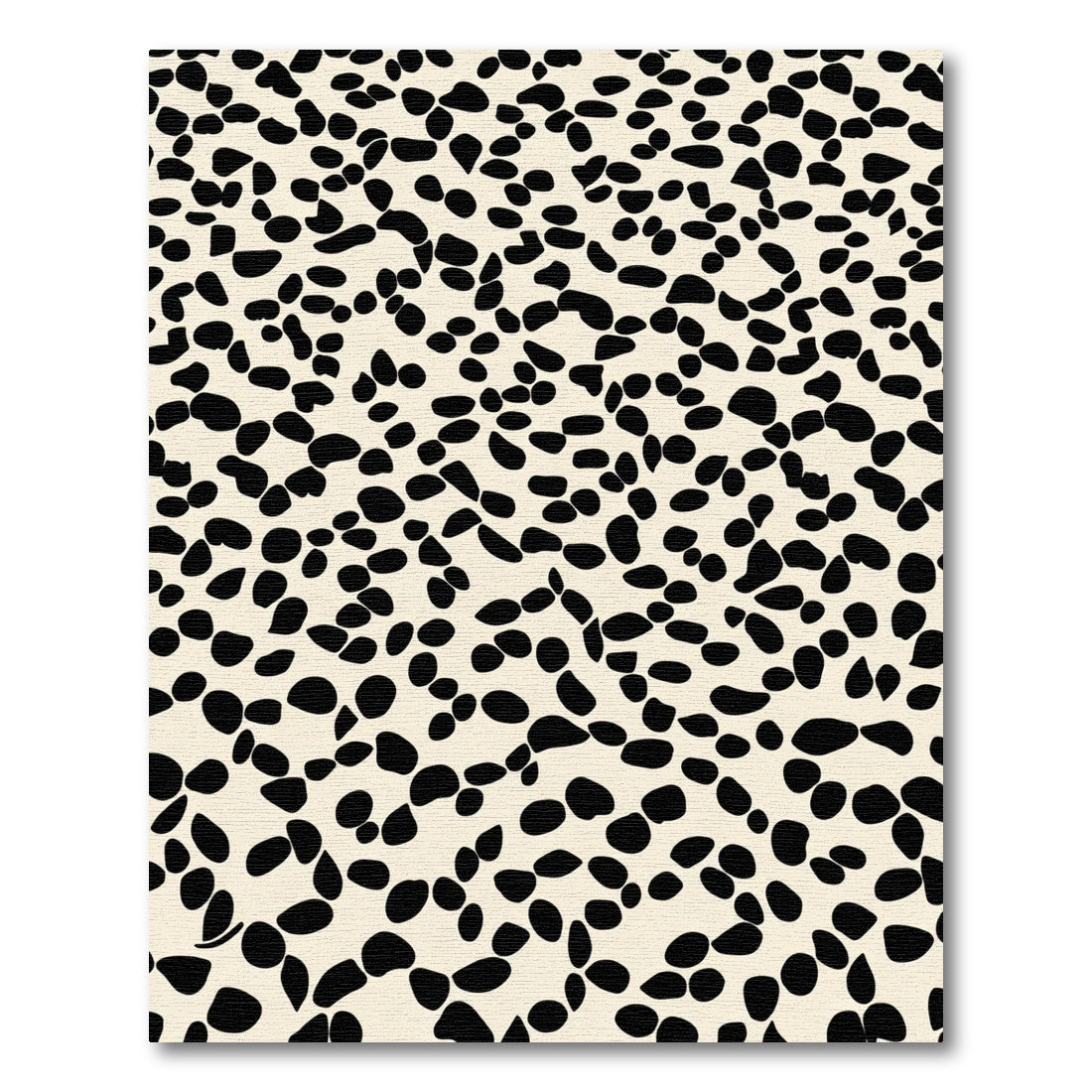 Cream Black Pebble Scatter Rug