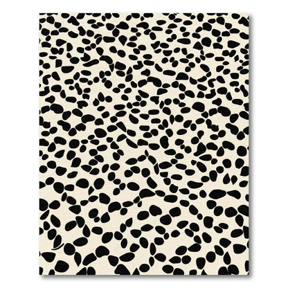 Cream Black Pebble Scatter Rug