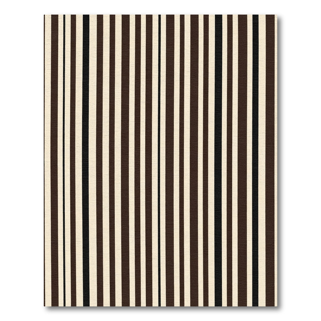 Creamy Black Rich Vertical Stripes Rug