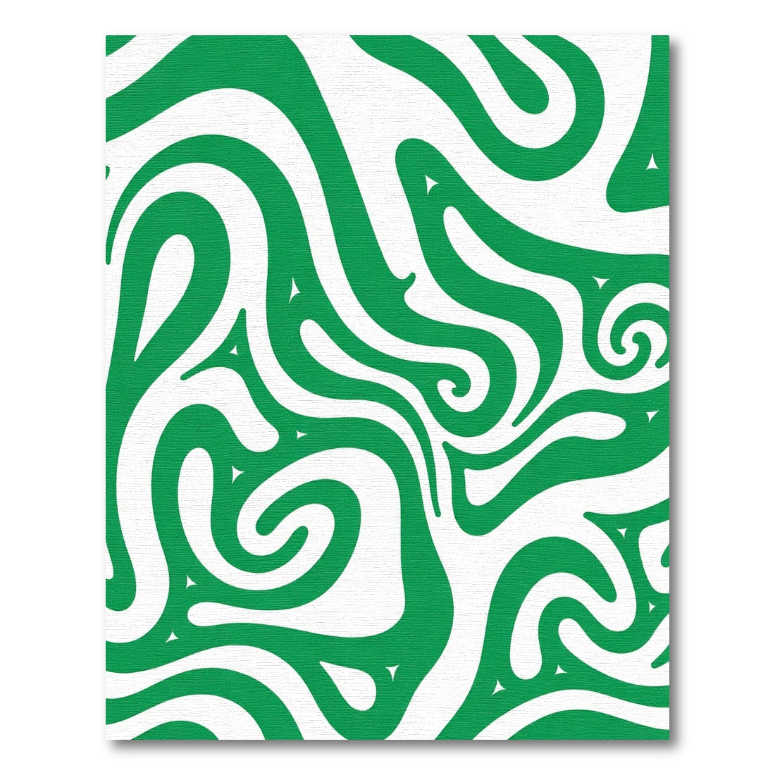 Emerald Green Swirl Abstract Rug