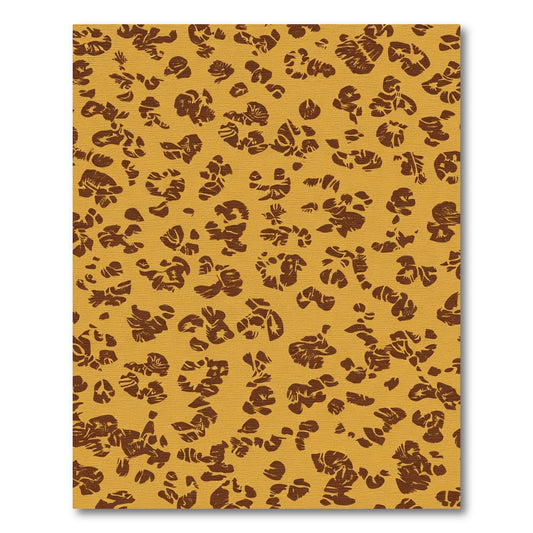Abstract Ochre Spots Organic Rug