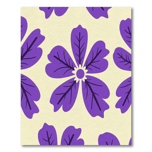 Purple Petal Floral Blossom Rug