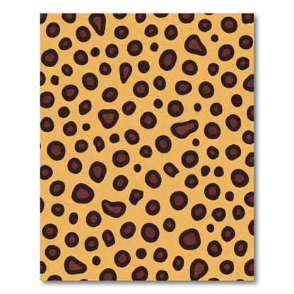 Golden Brown Animal Spot Spots Rug