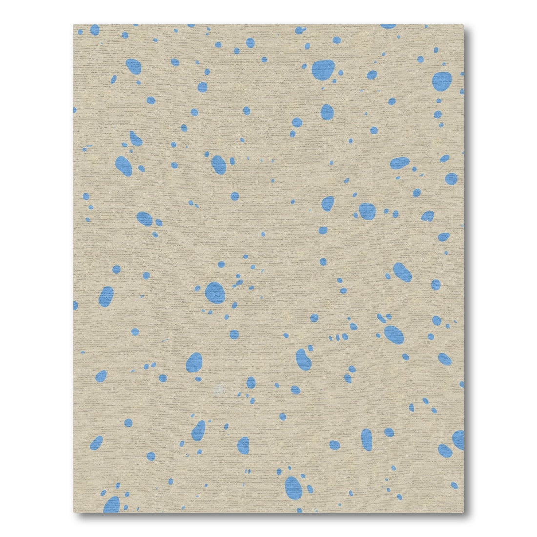 Light Beige Blue Splatter Dot Rug