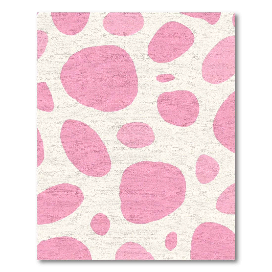 Pink Cream Spots Overlapping Abstract Rug