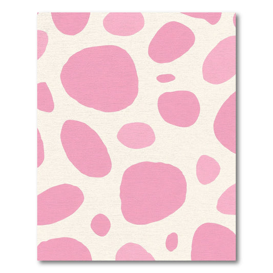 Pink Cream Spots Overlapping Abstract Rug