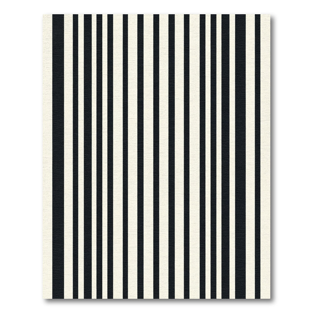 Contrasting Black Cream Vertical Lines Rug