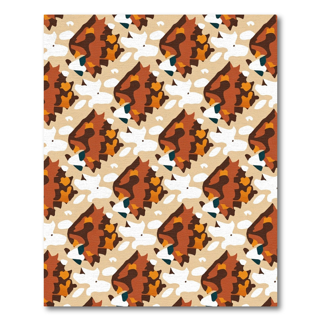 Earthy Clay Tortoiseshell Abstract Rug