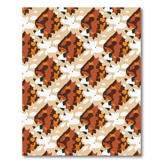 Earthy Clay Tortoiseshell Abstract Rug