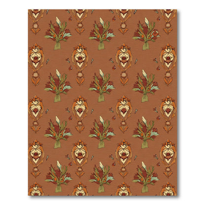 Earthy Autumnal Bouquet Emblem Rug