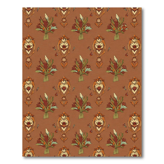 Earthy Autumnal Bouquet Emblem Rug