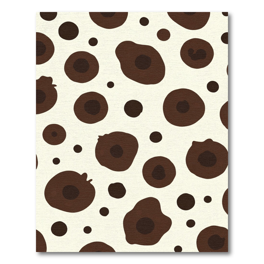 Brown Cream Irregular Dot Rug