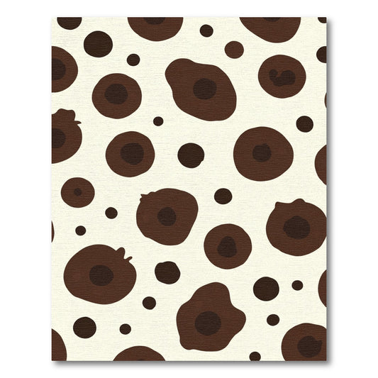 Brown Cream Irregular Dot Rug