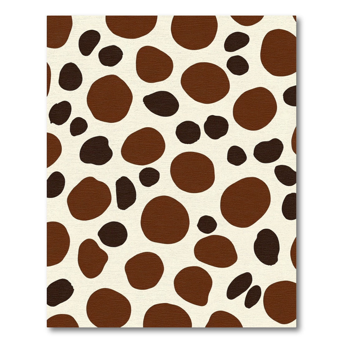 Brown Cream Spotted Irregular Circles Rug