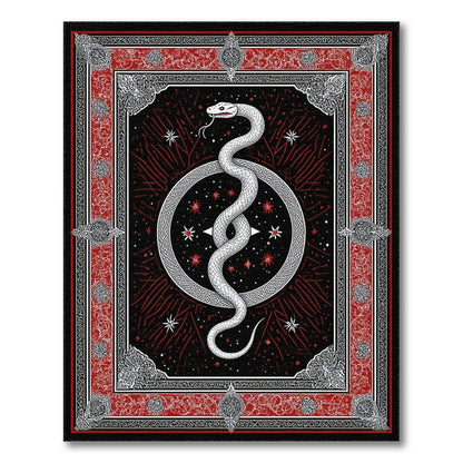 Mystic Serpent Black White Area Rug
