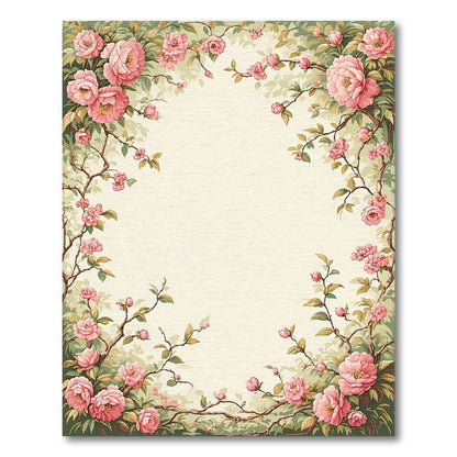 Pink Floral Vintage Washable Area Rug