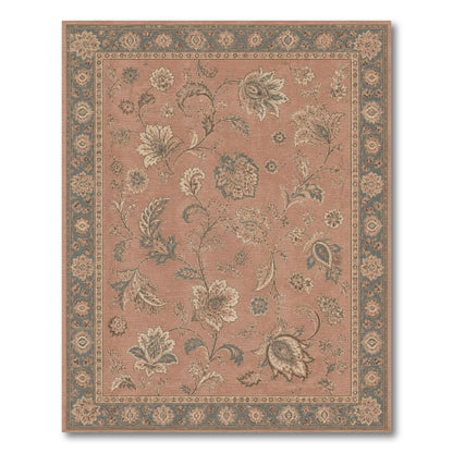 Pink Vintage Floral Vintage Area Rug