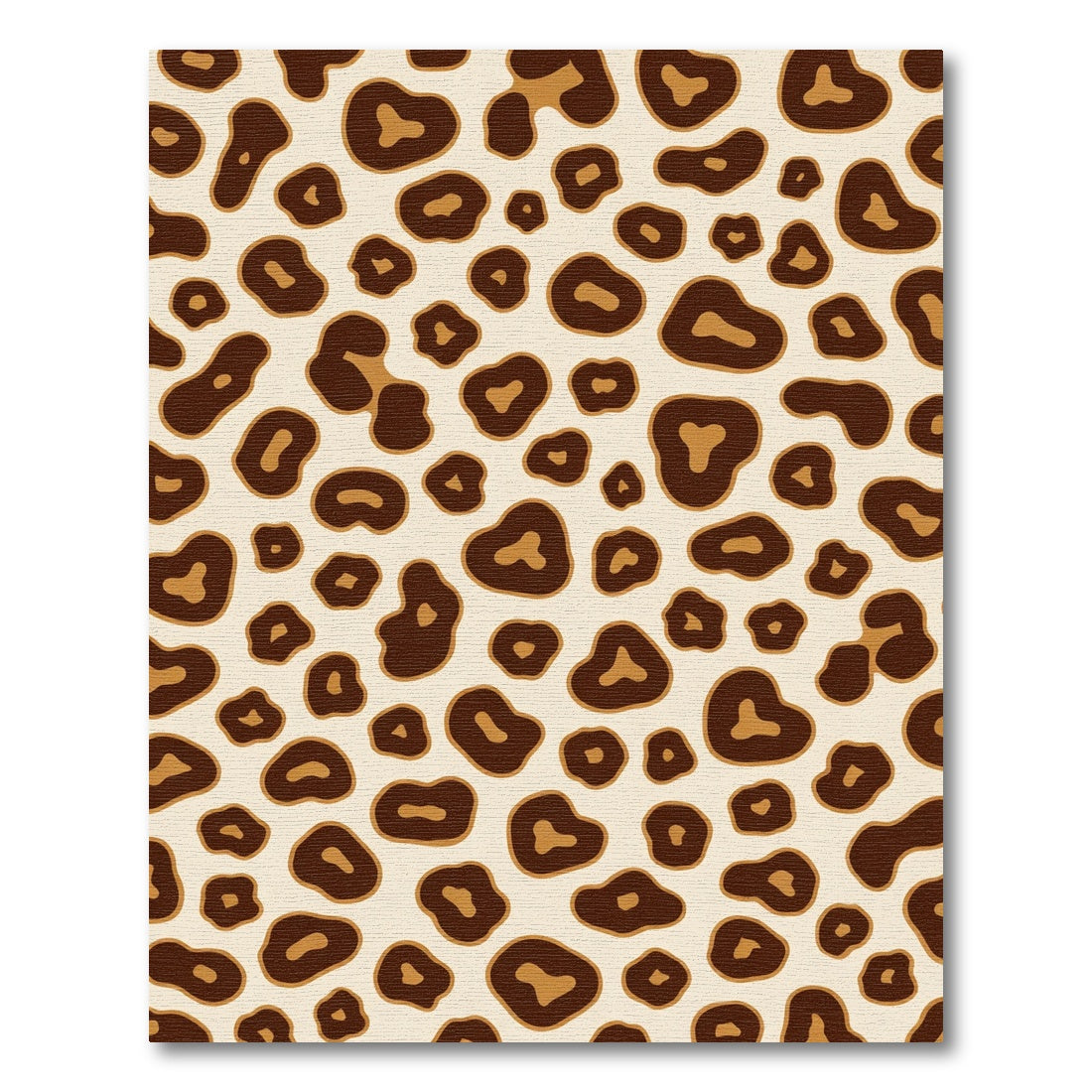 Brown Leopard Spots Cream Background Rug