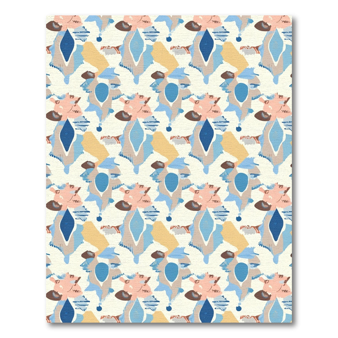 Abstract Soft Pastel Geometric Forms Rug
