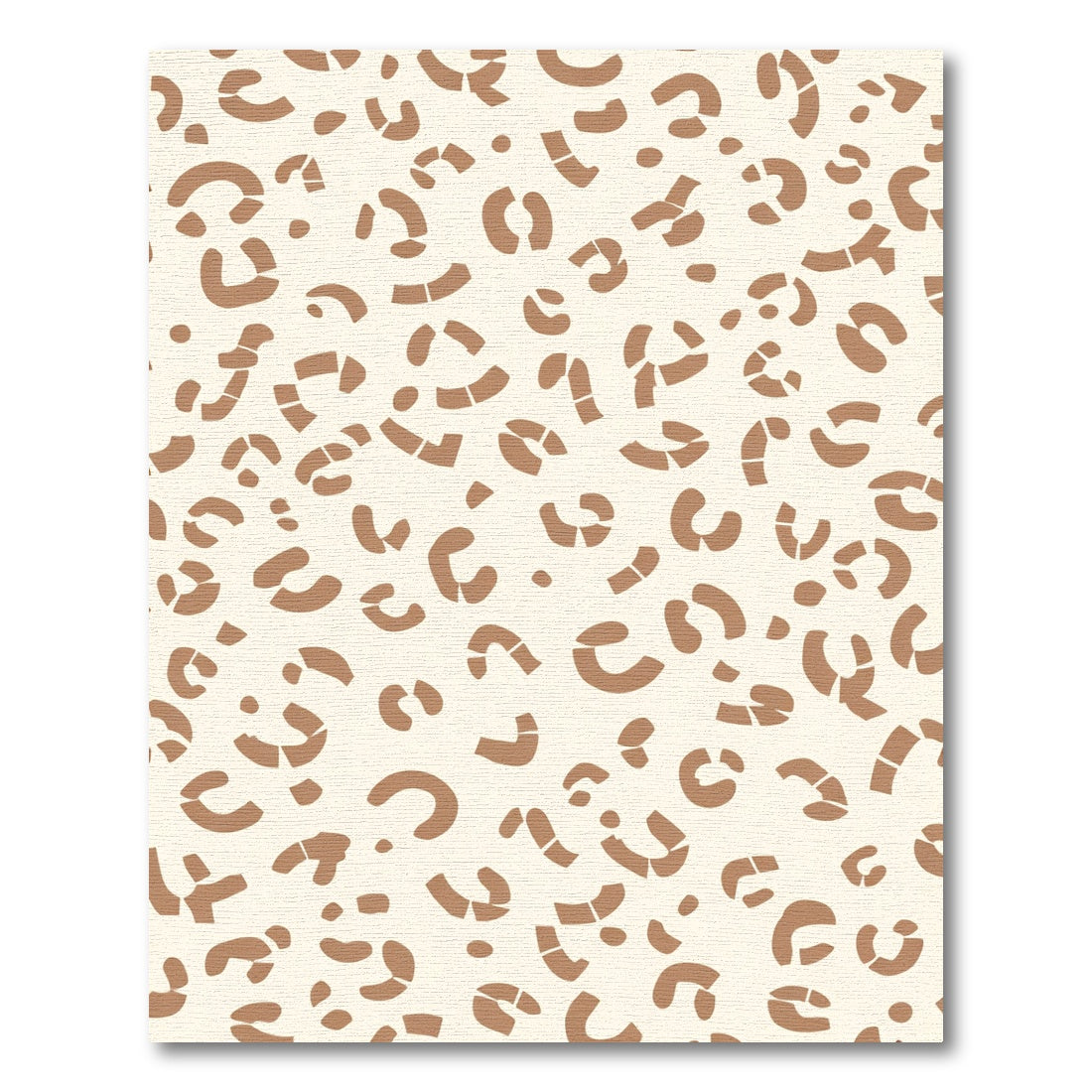 Cream Brown Spotted Abstract Leopard Rug