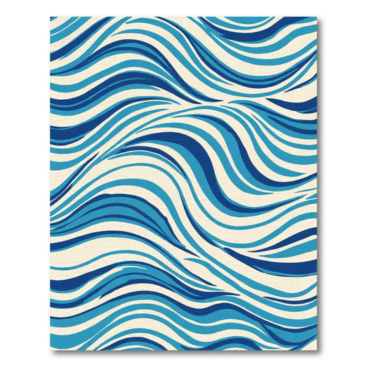 Oceanic Swirls Cream Waves Rug