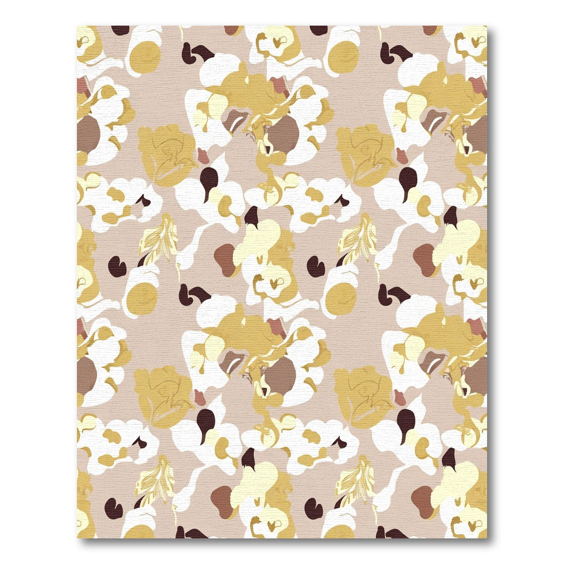 Earthy Abstract Cloud Bloom Rug