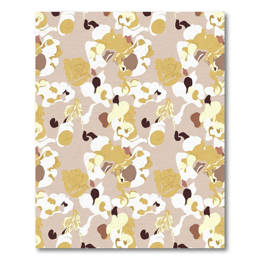 Earthy Abstract Cloud Bloom Rug