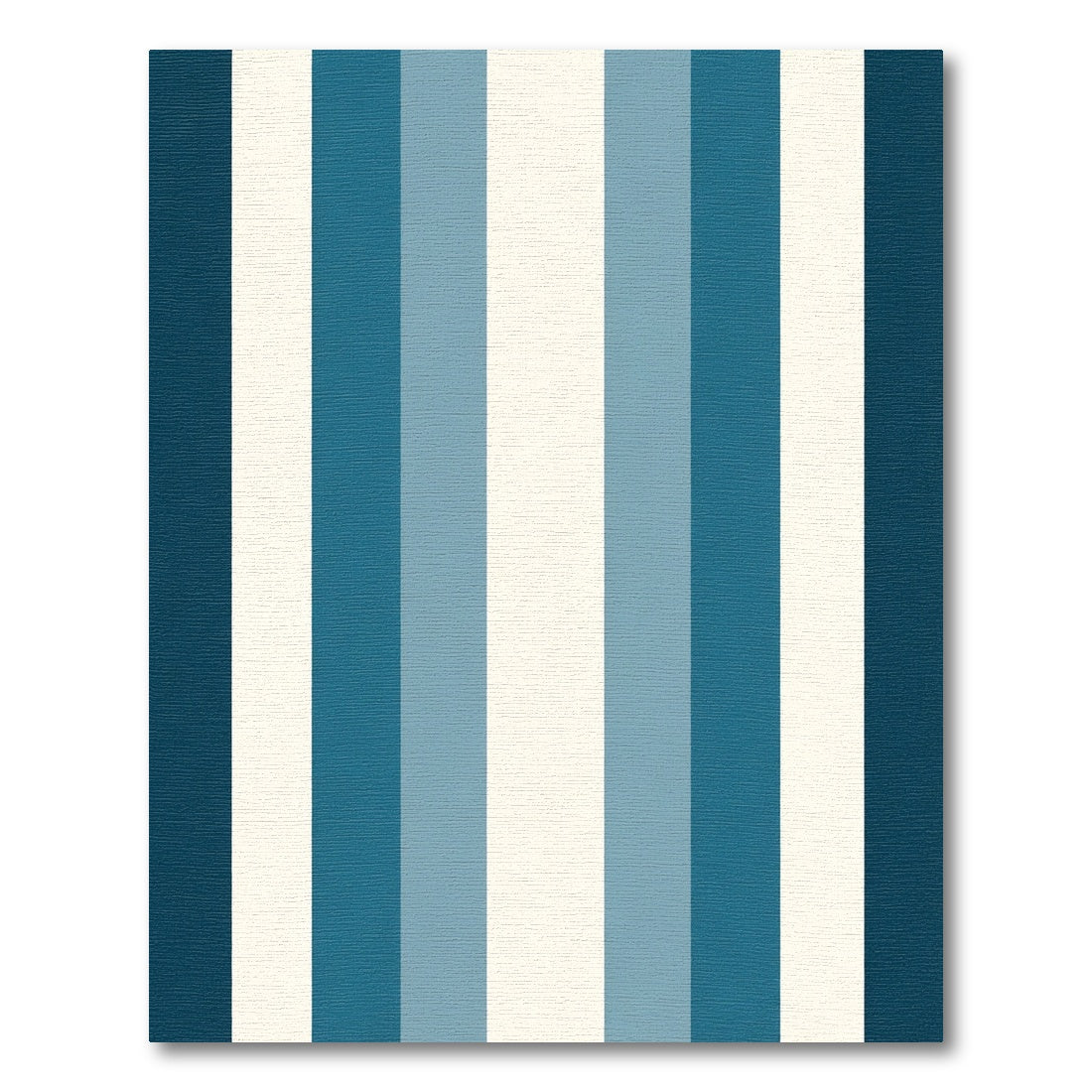 Classic Blue Cream Vertical Stripe Rug