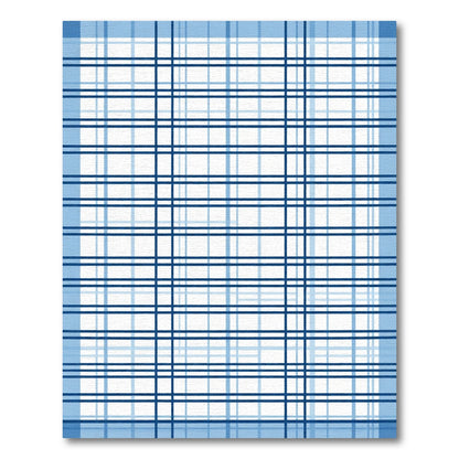 Blue and White Crossing Lines Rug