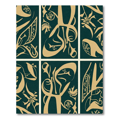 Deep Teal Elegant Calligraphy Swirls Rug