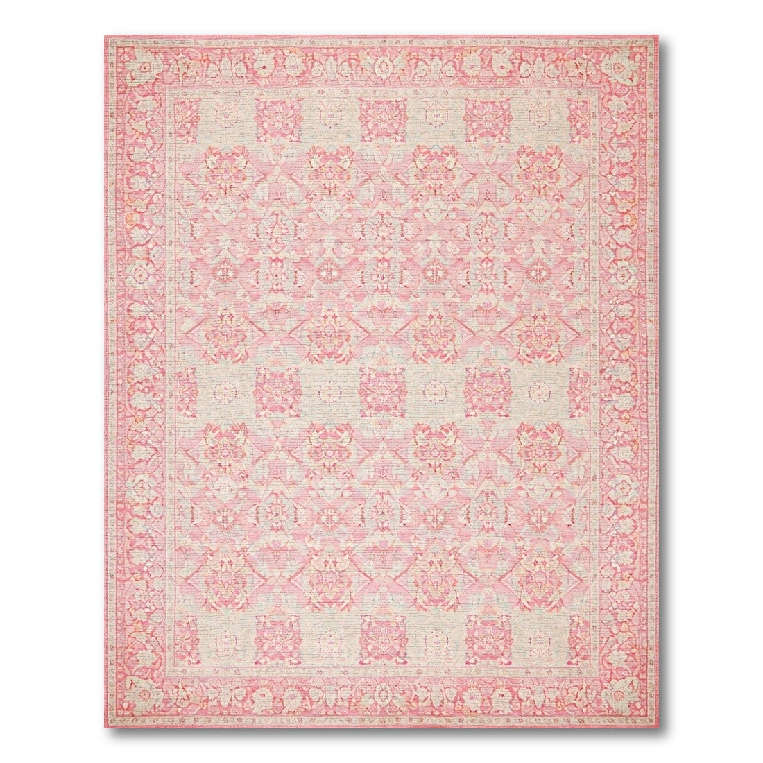 Pink Vintage Floral No. 2 Area Rug