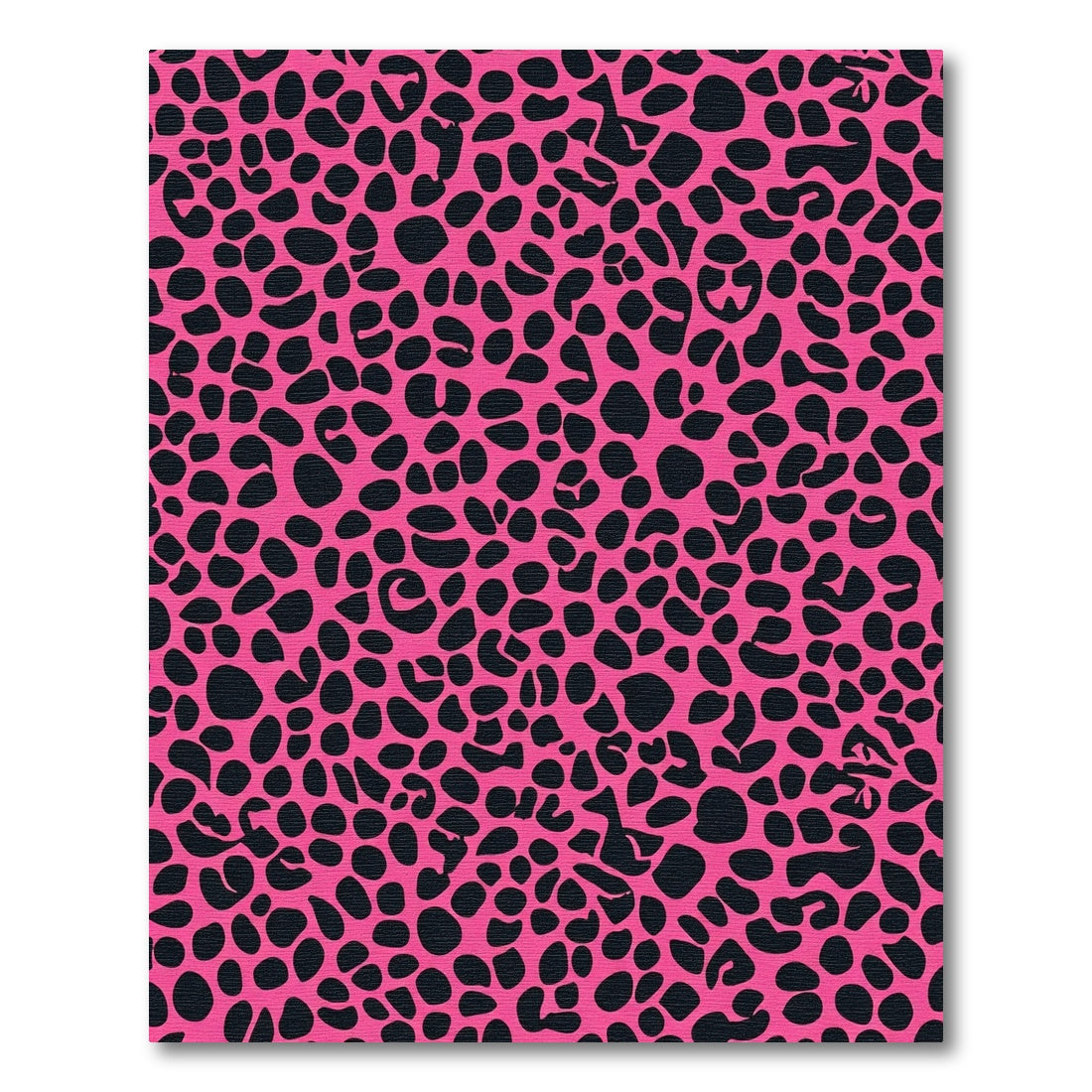 Vibrant Pink Black Animal Spots Rug