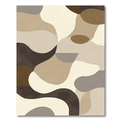 Neutral Organic Abstract Cloud Rug