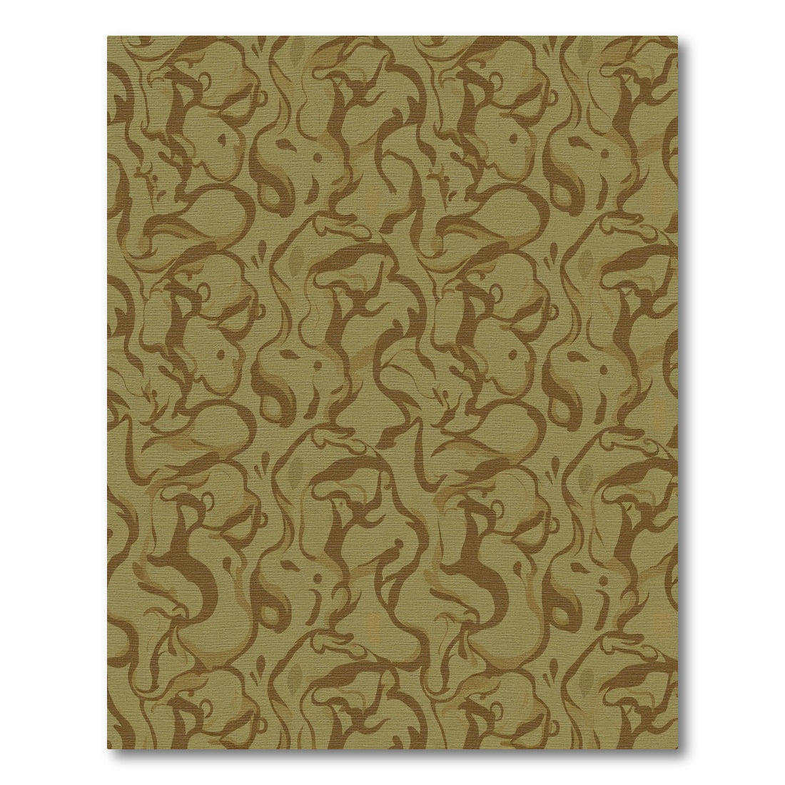 Earthy Tones Abstract Swirl Rug