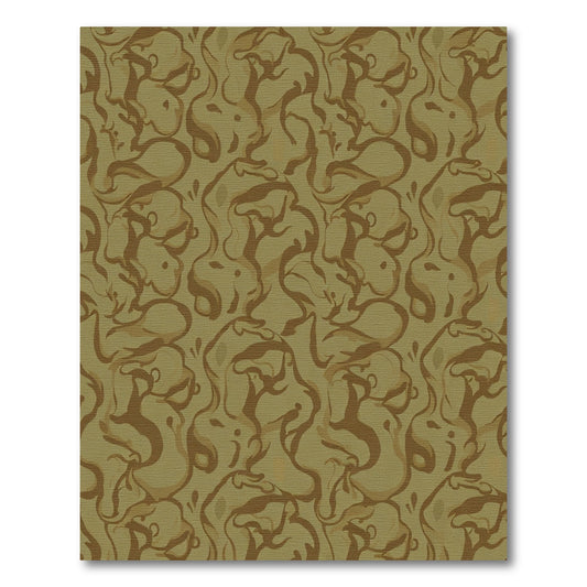 Earthy Tones Abstract Swirl Rug