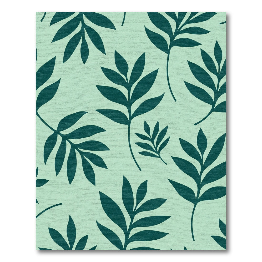 Teal Fern Botanical Meadow Rug