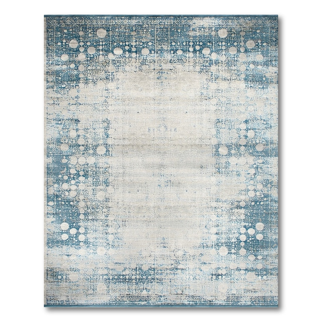 Distressed Vintage Blue Teal Distressed Vintage Area Rug