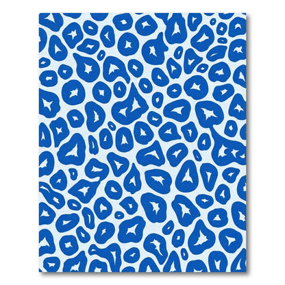 Royal Blue Abstract Animal Spots Rug