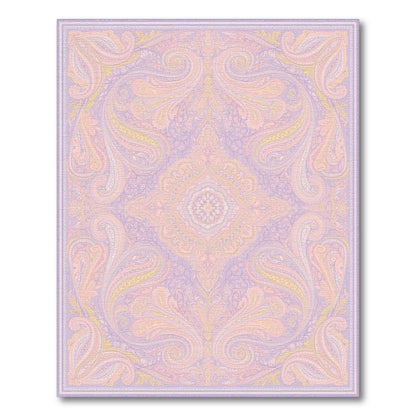 Lavender Paisley Floral Vintage Area Rug