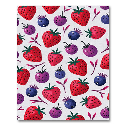 Red Berry Blue Fruit Medley Rug